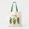 Personalised Floral Tote Bag Cactus