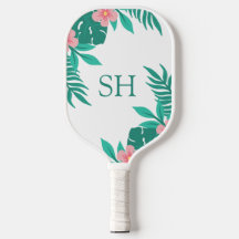 Personalised Floral Tropical Design Custom Initial