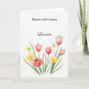 Personalised Floral Watercolor Card
