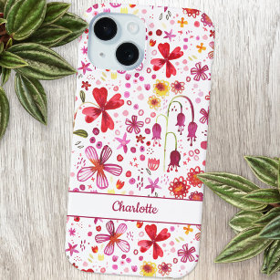 Personalised Floral Watercolor Case-Mate iPhone 14 Case