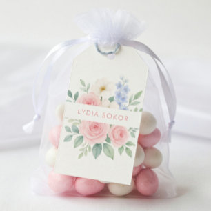 Personalised Floral Watercolor Gift Tag