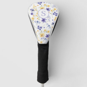 Personalised Floral Watercolor  Golf Head Cover