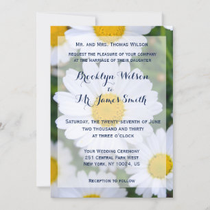 Personalised Floral Wedding Invitations Daisy