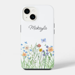 Personalised Floral Wildflower iPhone 14 Case