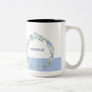 Personalised Floral Wreath Mug