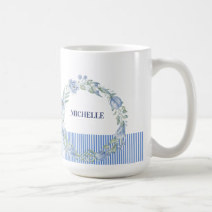 Personalised Floral Wreath Mug