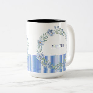 Personalised Floral Wreath Mug 