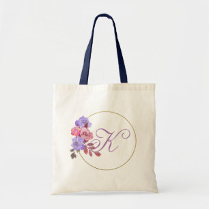 Personalised Floral Wreath Tote Bag