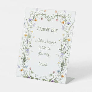 Personalised Flower Bar Display Sign