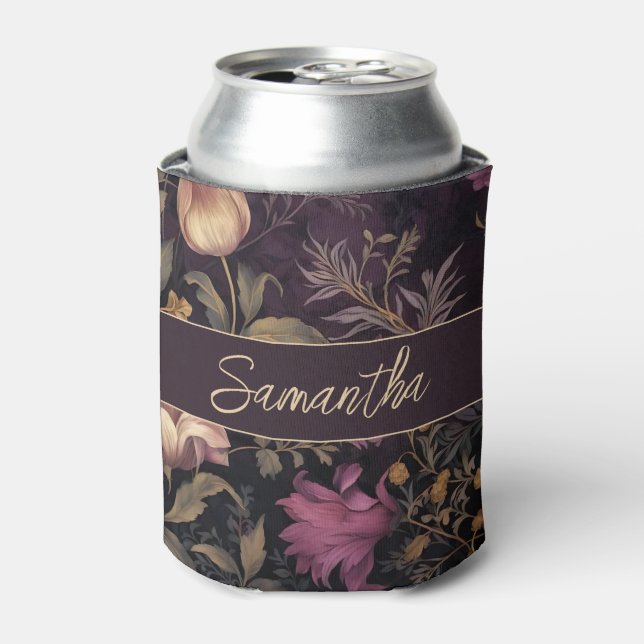 personalised flower design can cooler (Can Front)