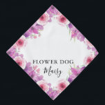 Personalised Flower Dog Pet Wedding Bandana<br><div class="desc">A super cute floral wedding bandanna you can personalise with your dog's name. Designed by Thisisnotme©</div>