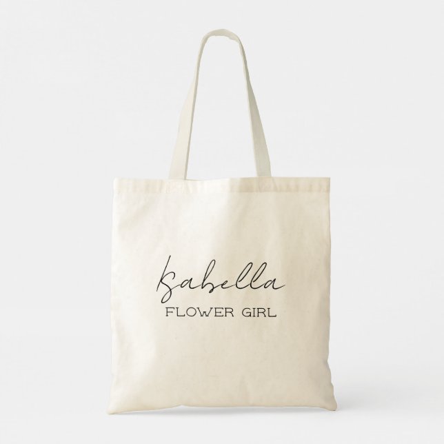 Personalised Flower Girl Tote Bag (Back)