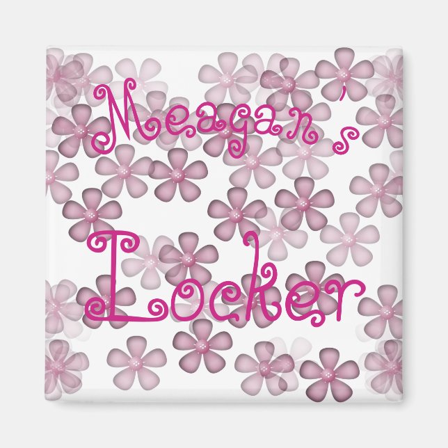 Personalised Flower Locker Magnet (Front)
