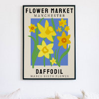 Personalised Flower Market Birth flower Art Print