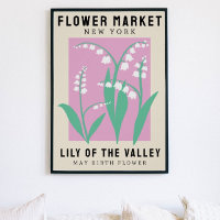 Personalised Flower Market Birth flower Art Print