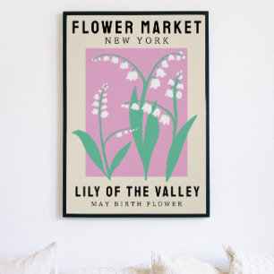 Personalised Flower Market Birth flower Art Print