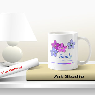 Personalised Flower Mugs