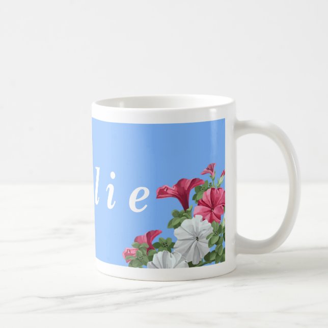Personalised Flower Mugs - Petunias (Right)