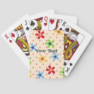 Personalised Flower Playing Cards