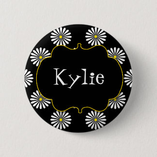 Personalised Flower Power Brights Award Name Pin