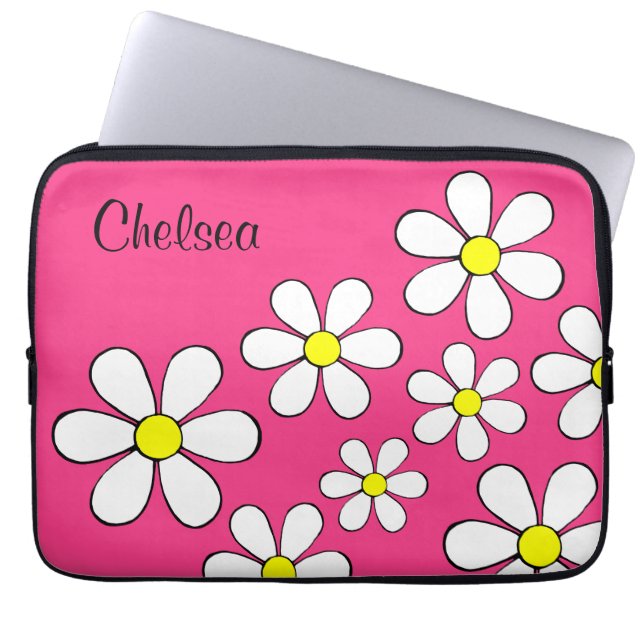 Personalised Flower Power Laptop Sleeve (Front)