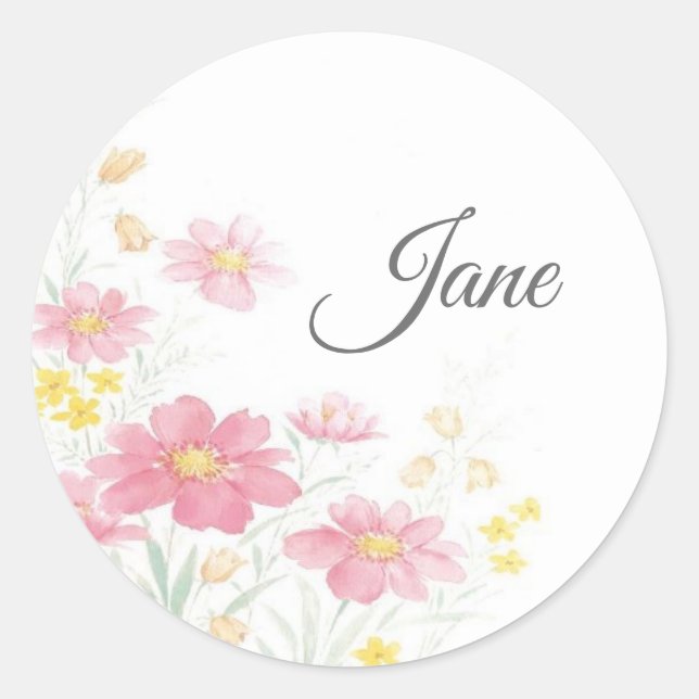 Personalised flower stickers (Front)