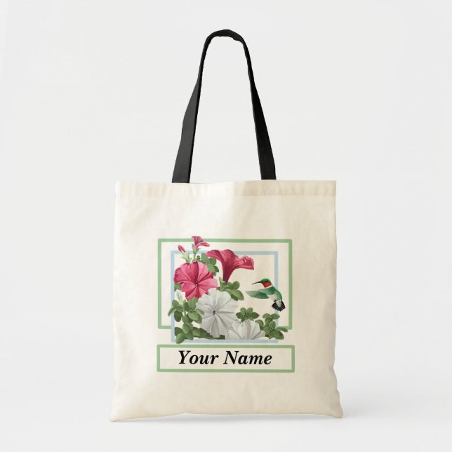 Personalised Flower Tote Bags (Front)