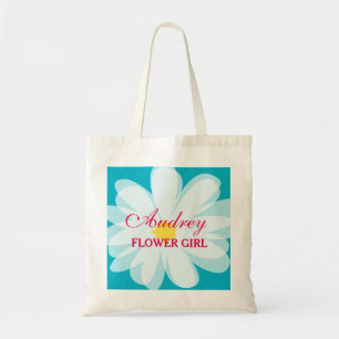 Personalised flowergirl wedding tote bag for girls