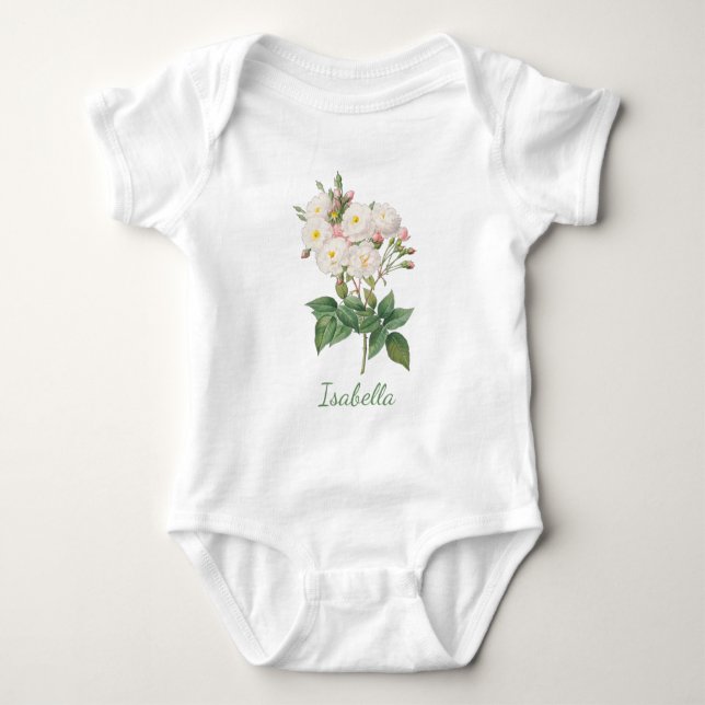 PERSONALISED FLOWERS BABY BODYSUIT (Front)