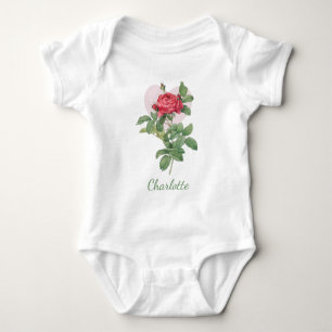 PERSONALISED FLOWERS BABY BODYSUIT