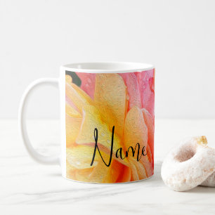 Personalised Flowers Floral Design Coffee Mug