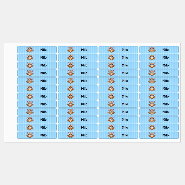 Personalised Flying Dinosaur Iron-On Name Labels (Sheet)
