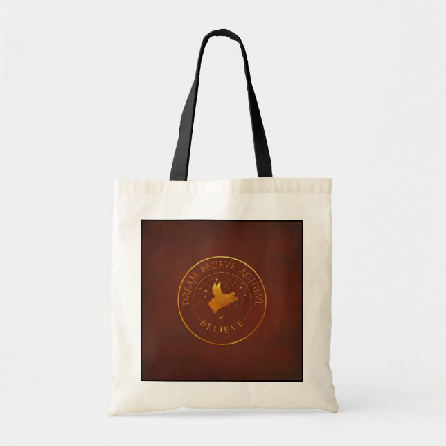 Personalised Flying Pig Tote Bag (Front)