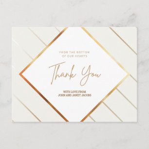 Personalised - Foliage Pattern Fancy Thank You Postcard