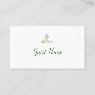 Personalised Folk Floral Wedding Place Card