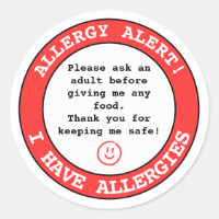 Personalised Food Allergy Alert Kids