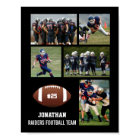 Personalised Football 5 Photo Collage Name Team #