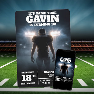 Personalised Football Birthday Party Invitation
