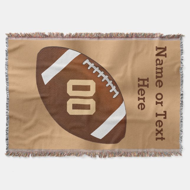 Personalised Football Blanket NAME and NUMBER (Front)