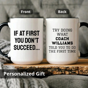Personalised Football Coach Gift, Soccer Manager Mug