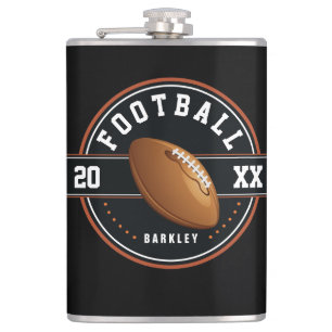 Personalised Football Design Hip Flask