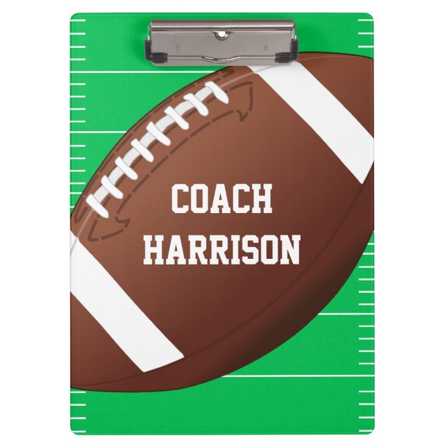 Personalised Football Fan Sports Coach Clipboard (Front)