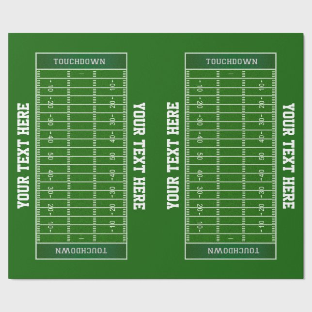 Personalised Football Field Gift Wrapping Paper (Seam)