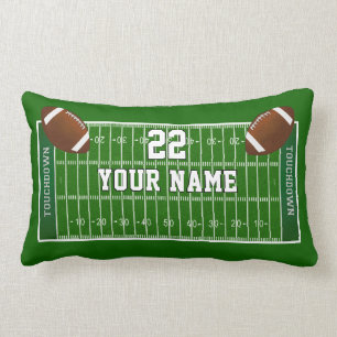 Personalised Football Field Pillow, Lumbar, Square Lumbar Cushion