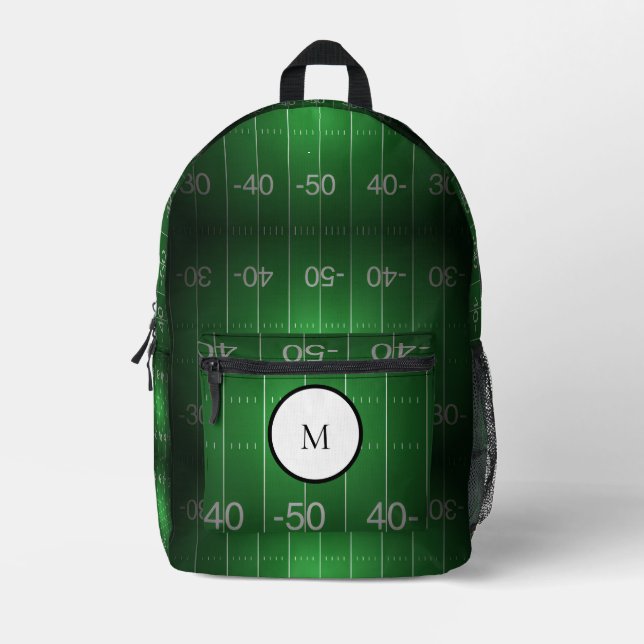 Personalised Football Field Printed Backpack (Front)