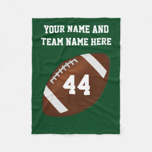 Personalised Football Fleece Blanket, Text, Blanket