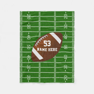 Personalised Football Fleece Blanket, Your Text Blanket