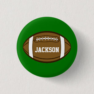 Personalised Football for Boys who love Sports 3 Cm Round Badge