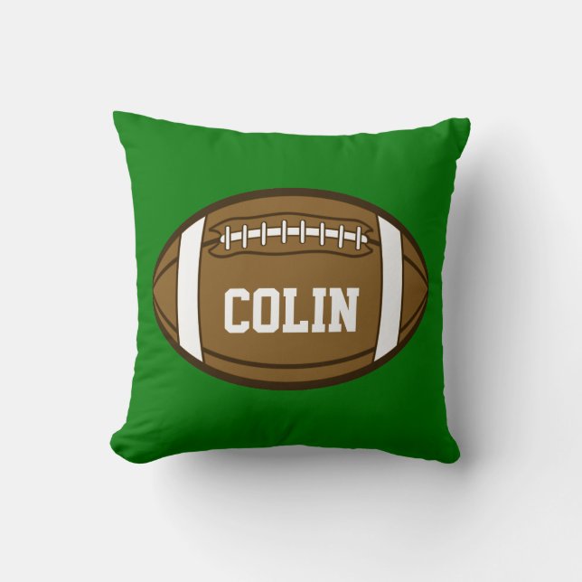 Personalised Football for Boys who love Sports Cushion (Front)