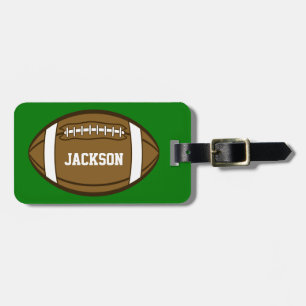 Personalised Football for Boys who love Sports Luggage Tag